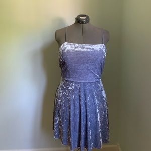 Periwinkle Velvet Dress